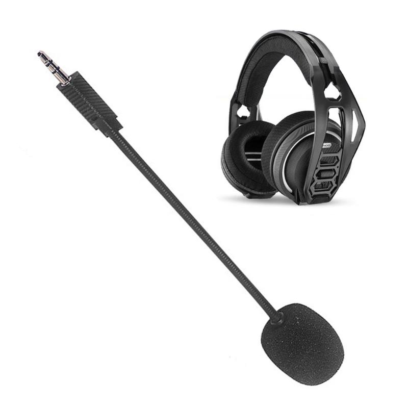 3.5mm Detachable Gaming Microphone Boom for Rig400 Headsets Clearly Voice Pickup Mic Boom Foam Filter Gaming Mic