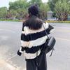Gothic Sweaters Women Harajuku Punk Knitted Stripes Jumpers Vintage Loose Long Sleeve Black Pullover Streetwear Tops
