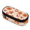 Pencil Pouch Roomy Interior Durable 300D Polyester Secure Zipper with Main Compartment Mesh Pocket and Pen Slots for Students