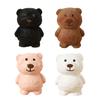 Wooden Bear Figurine Cute Decorative Accent Piece For Shelves Desks Bookshelves Basswood Design
