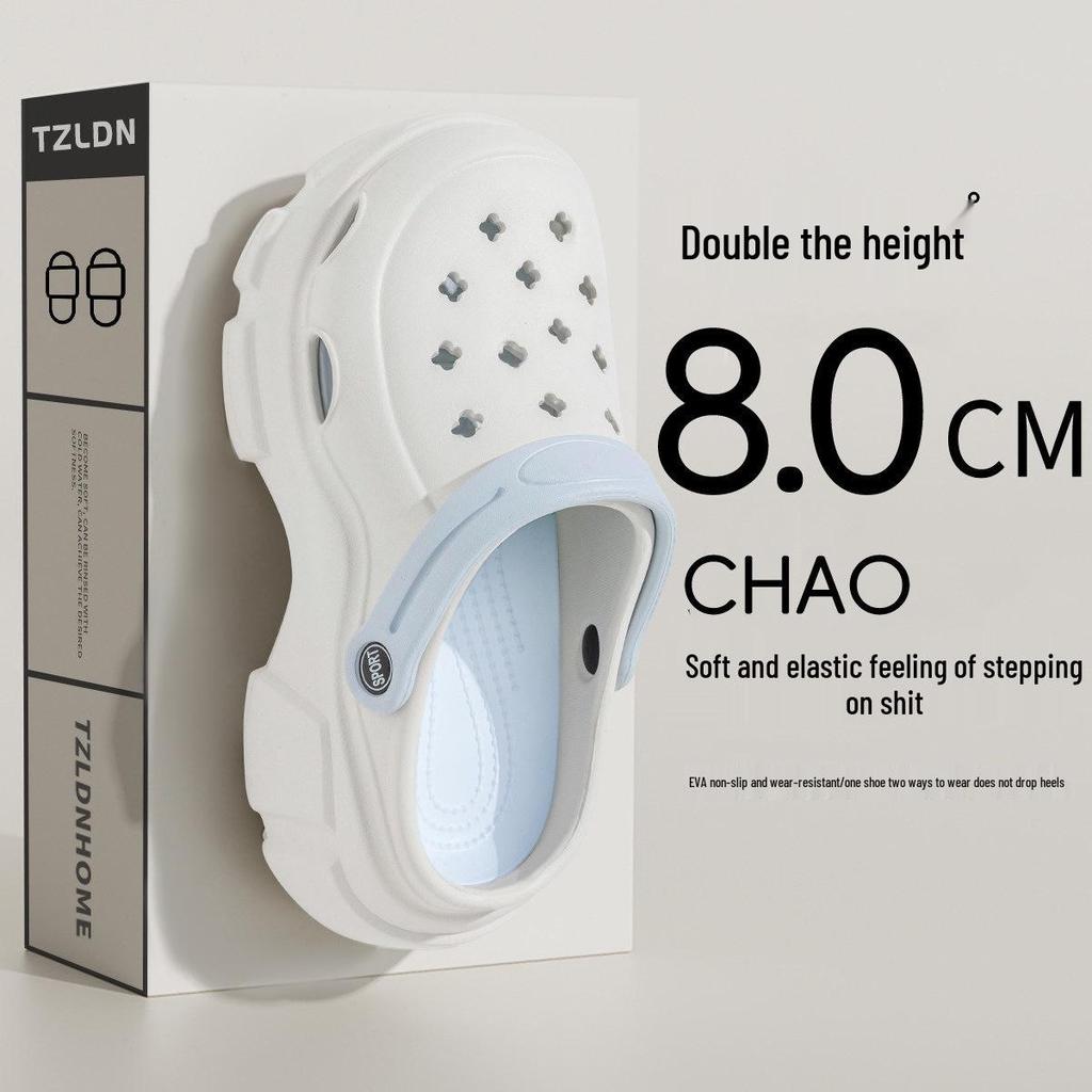 Sandales EVA à Talons Hauts pour Femmes - Semelle Épaisse 8CM Chaussures de Plage d'Été