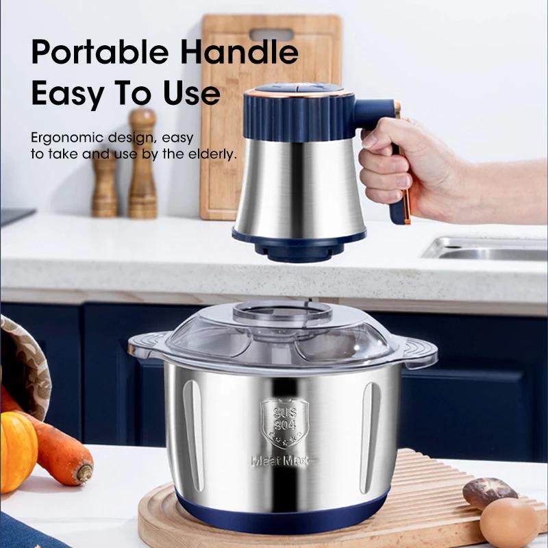 5L Electric Meat Grinders 304 Stainless Steel Food Crusher Multifunctional Vegetable Slicer Chopper Mincer Baby Food Processor