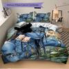 Avatar Blue Warrior Print 3Pcs Bedding Setduvet Cover With 2 Bedropillowcase Home Birthday Gift