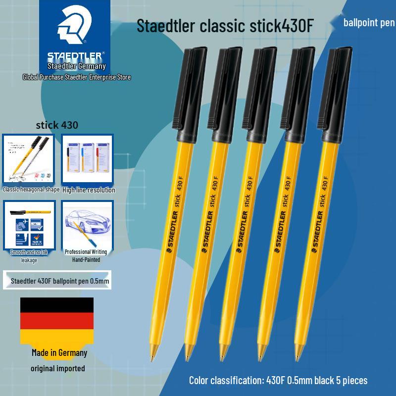 German Warrior Armor Ballpoint Pen - Classic Stick 430, 0.5/0.7mm, Red/Blue/Black Ink