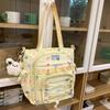 ins wind messenger bag women's 2025 new Korean version cute student tote bag lightweight junior high school student portable shoulder bag