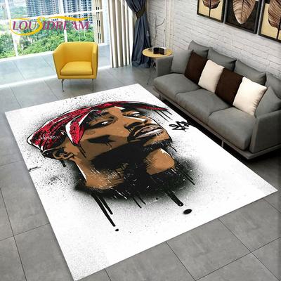 Tapis de sol antidérapant avec motif de rappeur hip-hop, pour la maison, le salon, la chambre d'enfant, le canapé, le paillasson