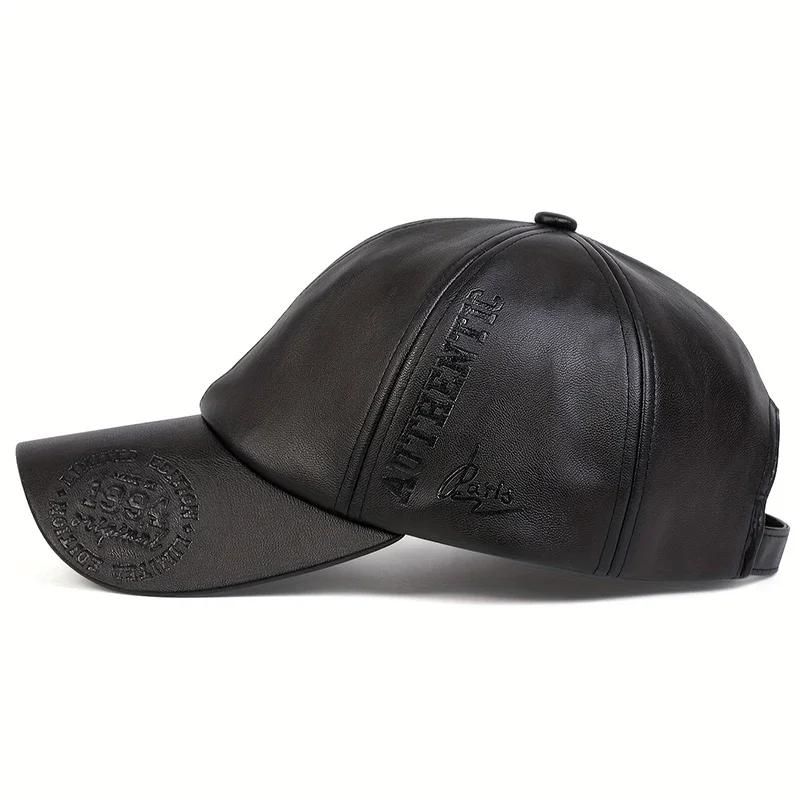 Baseball Leather Vintage Neutral Gender Women Men For Caps Outdoor Adjustable Spring And Autumn Casual Sunscreen Hat