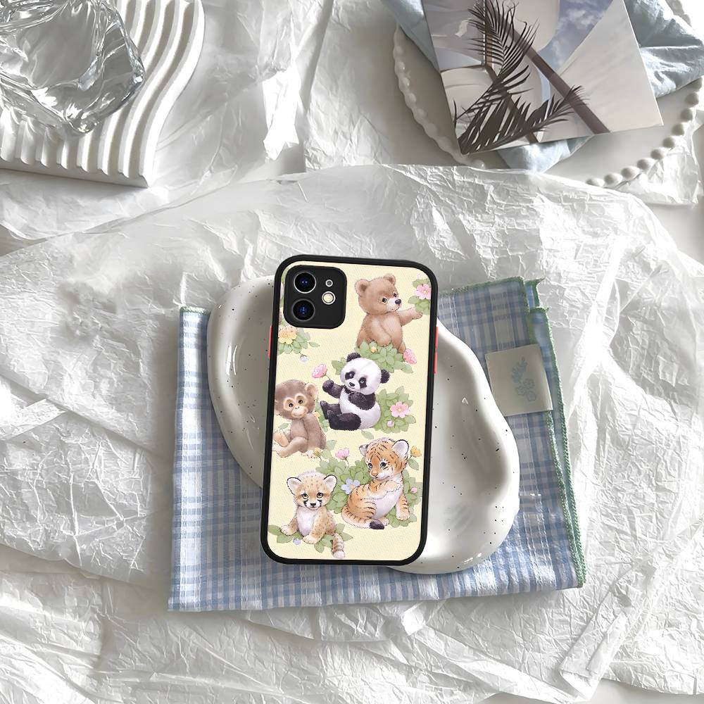 Wildflower Safari Bärenbaby Handyhülle Für IPhone 16e 16 15 14 13 12 11 Pro Max X XS MAX Plus Spuerstar Mattes Cover