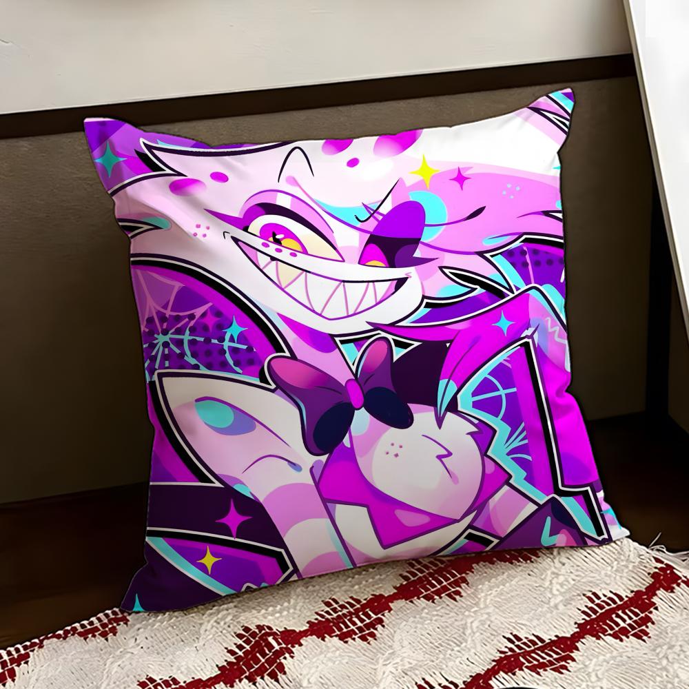 HHazbin HHotel Anime Cushion Cover Reversible Soft Durable Pillow Cover Home Car MultiScene Use for Daily Comfort