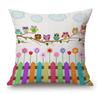 Modern Floral Pillow Cover Abstract Flower Cushion Case Black Red Orange Grey Decor Living Room Sofa Gift