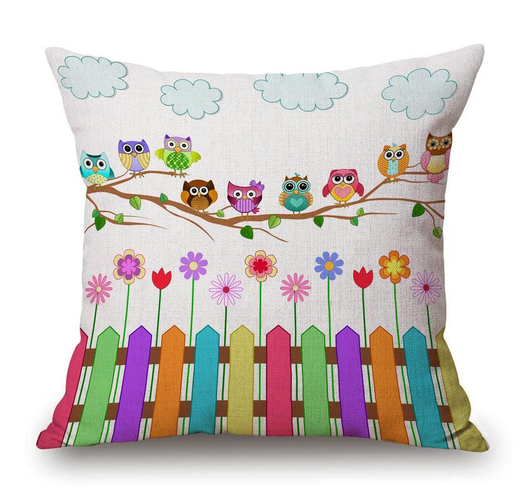 Modern Floral Pillow Cover Abstract Flower Cushion Case Black Red Orange Grey Decor Living Room Sofa Gift