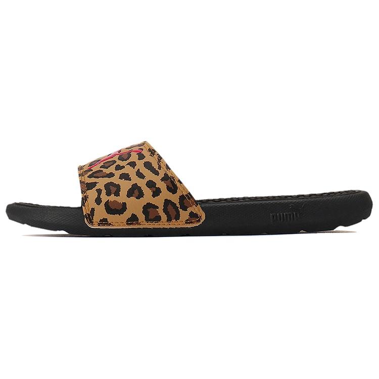 (WMNS) PUMA Cool Cat Sports Leopard Slipper Black Women s 373844-01 EU 37