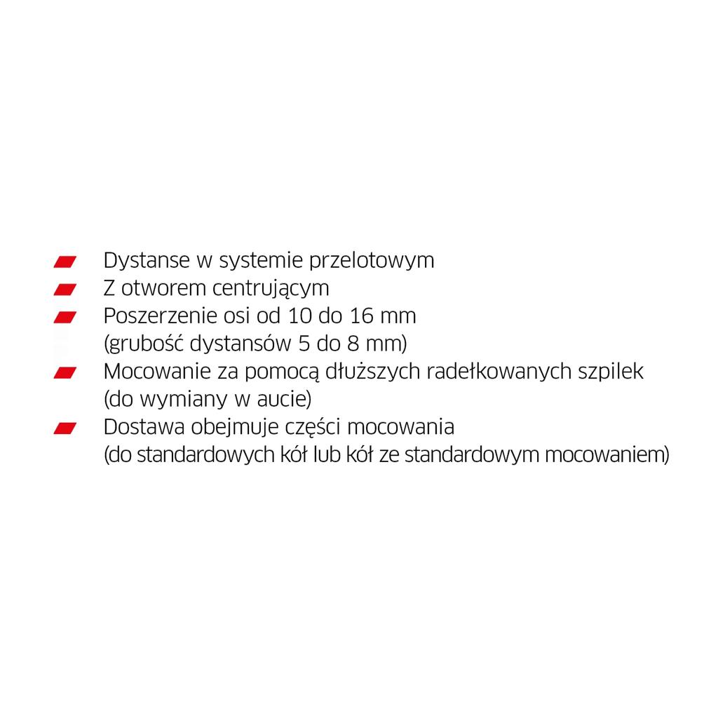 Zestaw Dystansów Pro-Spacer Kpl.na 1 Oś 108/4-63,3-145-1250 S90-5-05-049-N