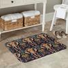 Ethnic Style Elephant Pattern Non-slip Doormat Floor Mat Durable Carpet Rug for Kitchen Entrance Home Bedroom Footpad Mats