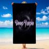 Deep Purple Print Microfiber Beach Towel Sand?Resistant Lightweight Towel For Swimming Outdoor Travel Use