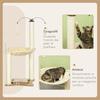 Cat Tree with Scratching Post for Cats Up To 5kg with Hammock, Play Balls and Sisal Posts, 53.5x53.5x90 Cm, Beige