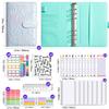 Creative A6 Loose-leaf Notebook with Zipper Bag - Macaron Floral Cash Budget Planner
