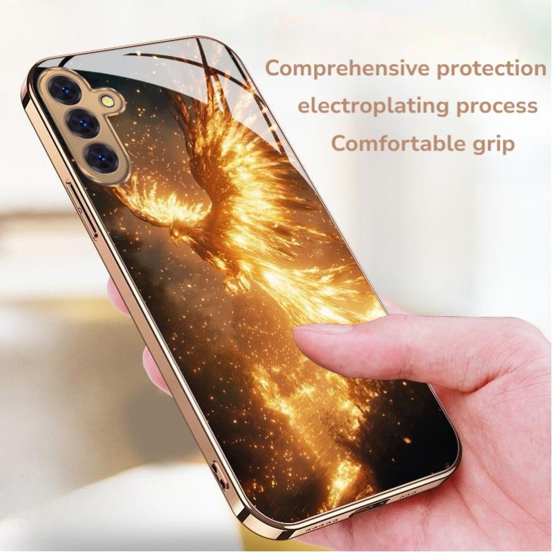 Atmosfera Fashion Semplicità Vetro Galvanizzato di Alta Gamma Custodia per Telefono per Samsung Galaxy S26 S25 S24 S23 S22 S21 FE,Ultra,Plus
