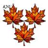 Halloween Party Decor Acrylic Maple Leaf Suncatcher for Autumn Home Decor, Stained Glass Room Atmosphere Style Window Hanging Ornament Thanksgiving
