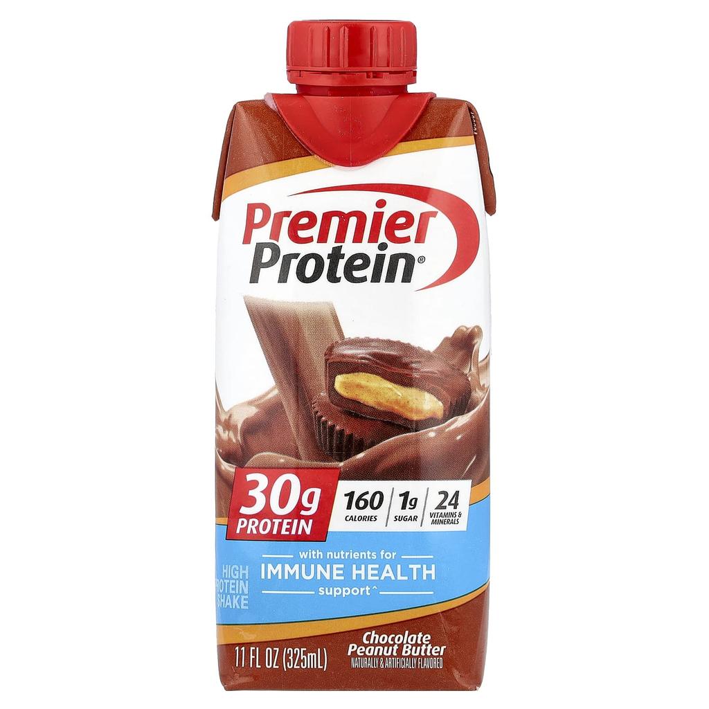 Premier Protein, High Protein Shake, Chocolate Peanut Butter, 4 Shakes, 325ml (11 fl oz) each