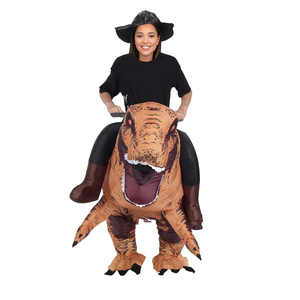 Inflatable Tyrannosaurus Rex Dinosaur Riding Costume for Adults