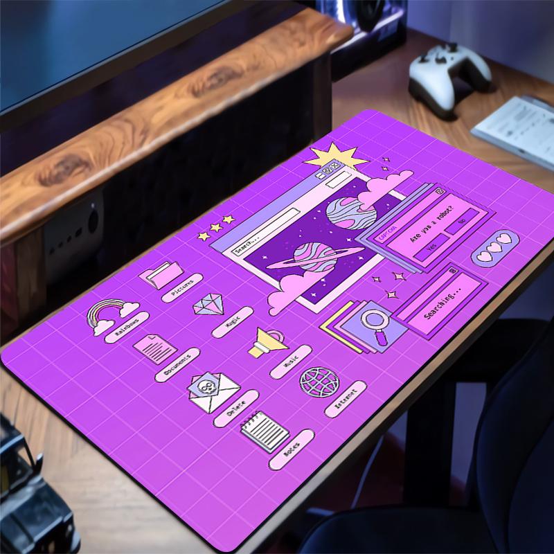 Gaming Accessories Mouse Pad Gamer Cabinet Mousepad Anime Laptop Retro Steam Wave Keyboard Pad Office PC Accessory Moon Desk Mat