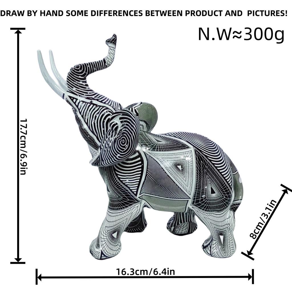 Resin Elephant Figurine Home Office Decor Gift For Kids And Teens