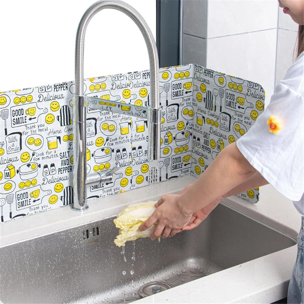 Kitchen Gas Stove Baffle Plate Aluminum Foil Oil Splash Protective Screen for Fried Vegetable Cooking Kichen Accessories