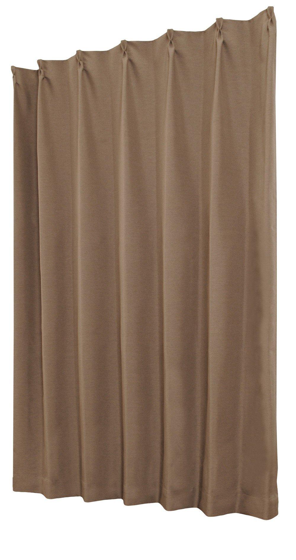 

Univer Blackout Drape 100cm Wide x 200cm Set of 2 Curtains, Effect, Mocha, Long,