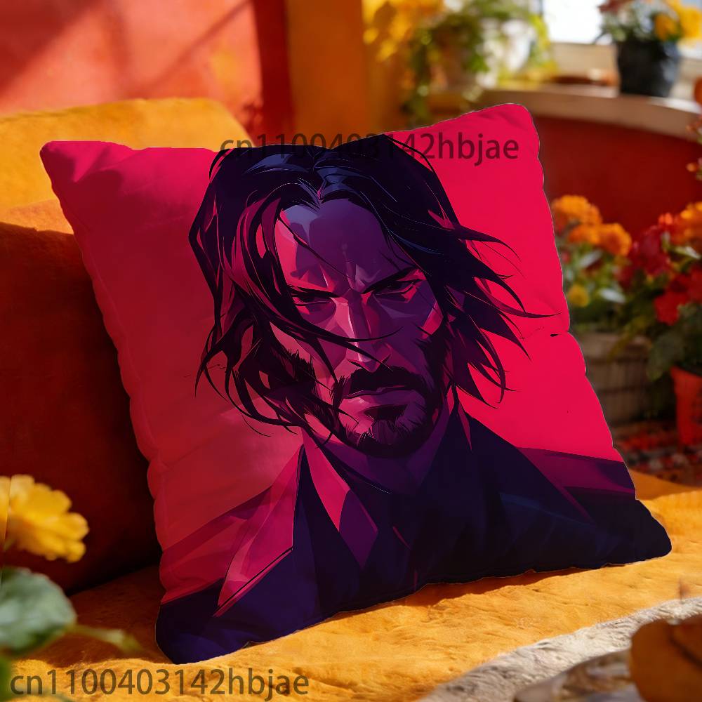 K-Keanu R-Reeves Kissenbezug Für 45x45cm 55x55cm 30x30cm Quadratischer Auto-Kissenbezug Heim-Schlafzimmer-Dekor Geschenk