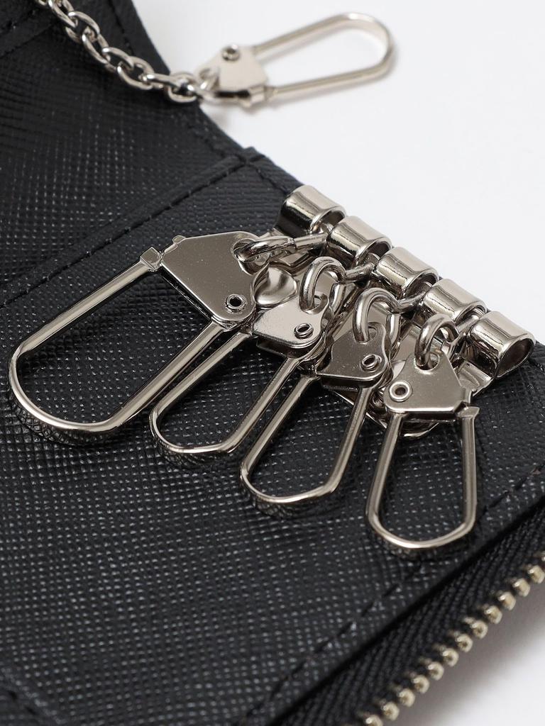 Ships SAFFIANO LEATHER Italian Leather Card Case, Men's, 110030626, Black, One Size