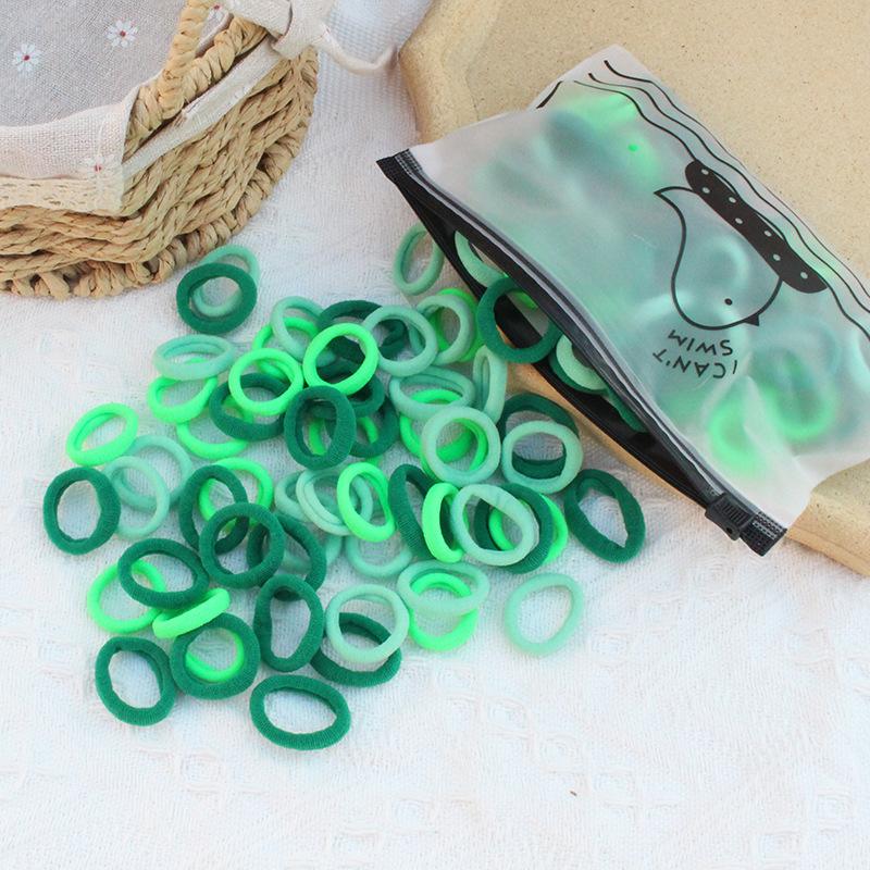 100pcs/Set Girls Candy Colors Elastic Rubber Band Hair Bands Children Baby Nylon Headband Scrunchies Kids Hair Accessories