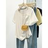Women's Summer Pleated Slim-Fit Short Sleeve T-shirt