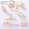 6Pcs Set Women Golden Hair Claw Clips Box Packaging Metal Shark Clip For Lady Elegant Hair Accessories