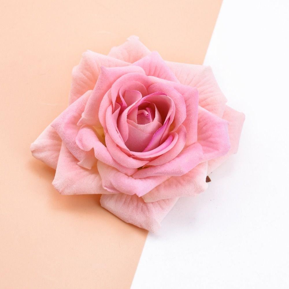 Real Touch Artificial Roses Flowers 10CM Fake Flowers Silk Roses Head  Party Wedding Decor