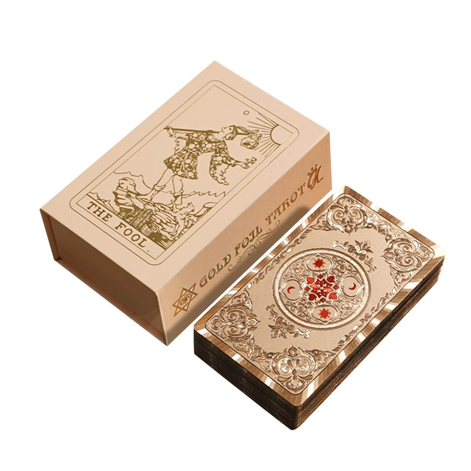 Zelta Folijas Tarot Karšu Komplekts ar