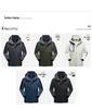 Unisex Windproof 3-in-1 Jacket, Couple Style with Detachable Liner, Two-Piece Set for Hiking, Plus Size Available