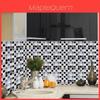 Elegant 10pc Kitchen Tile Stickers With Mosaic Pattern For Stylish Home Decor