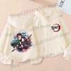 Demon Slayer Children'S Cardigan Coat Zipper Tops Boy Girls  Hoodie Autumn Sweatshirt Anime Cosplay Fashion Clothing
