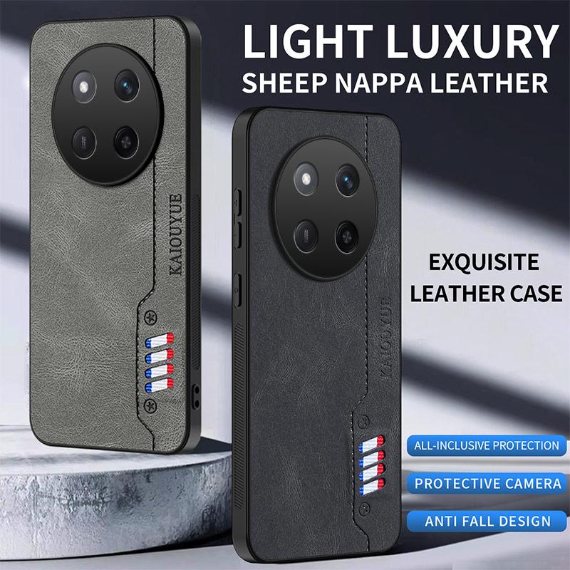For Honor Magic 7 Lite Luxury Sheep Nappa Leather Skin Phone Case for Honor Magic7lite X9C Smart Full Protect Frosted Cover