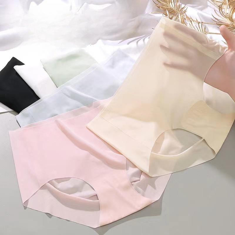 Summer Ice Silk Seamless Underwear Ladies Summer Ultra-thin Sense Quick-drying Pants Briefs Panties