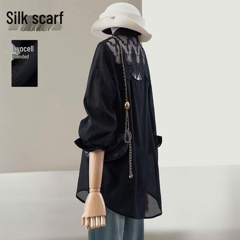 Women s Acetate Lapel Cutout Back Shirt XL