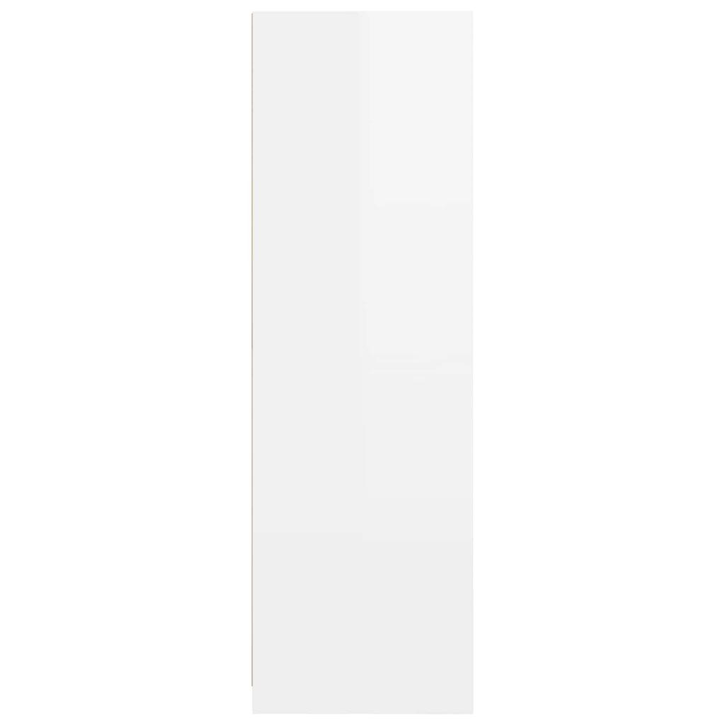 High Gloss White Wardrobe 79.5 X 49 X 156 Cm Particleboard