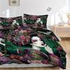 3pcs Anime Geisha Comforter Set with One Quilt Cover and Two Pillowcases (No Core) - Home Decor, Festival Gift, Polyester Fabric, Anime Cartoon Design