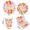 Hippie Girl Themed Party Cutlery Paper Plates Tissue Birthday Supplies Hippie Disposable Birthday Party Set