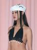 Poejidam Cotton Bow Beret In Cream