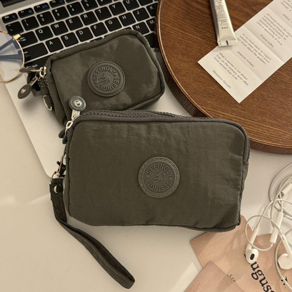 Large Capacity Men Cloth Wallet With Lanyard Nylon Phone Bag Korean Style Simple Money Bag Unisex
