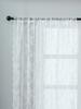 1PC White Romantic Lace Curtain Sheer for Living Room Bedroom Bay Window Rose Floral Design Country Style Window Treatment