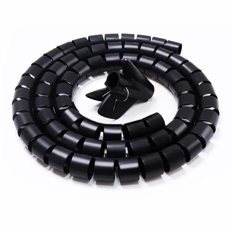Flexible PE Spiral Cable Sleeve Wrap Wire Management Organizer 6 Sizes 100M/Roll for Server Room & Home Office PE 22mm 50m