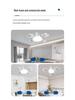 Nordic Silent High-Power E27 Ceiling Fan Light for Living Room or Restaurant